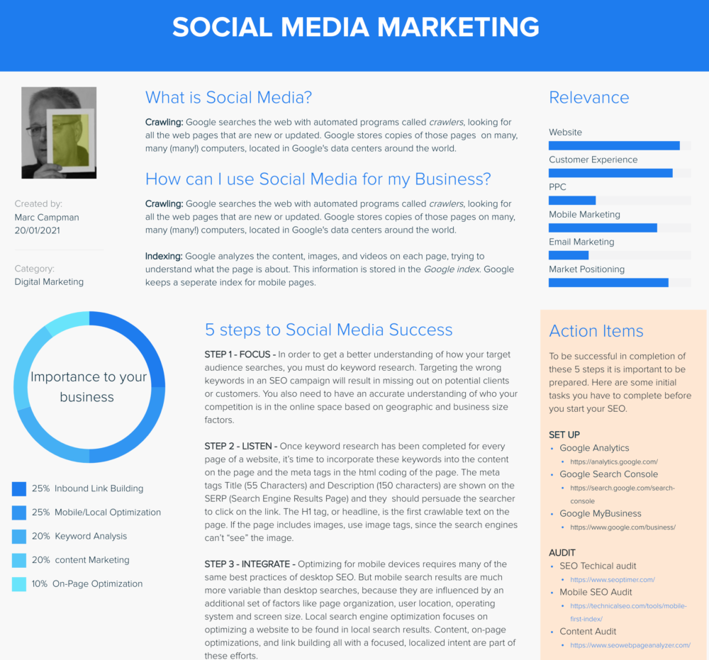 Social Media Marketing Folio